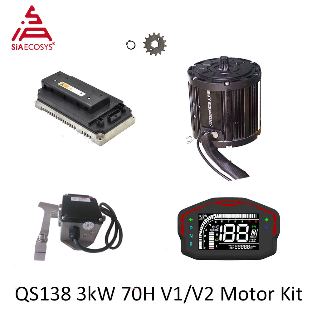Fardriver Nd72850 Controller - QSMOTOR QS138 3000W 72Vミッドドライブモーターキット EM150SPコントローラー付き 100km/h