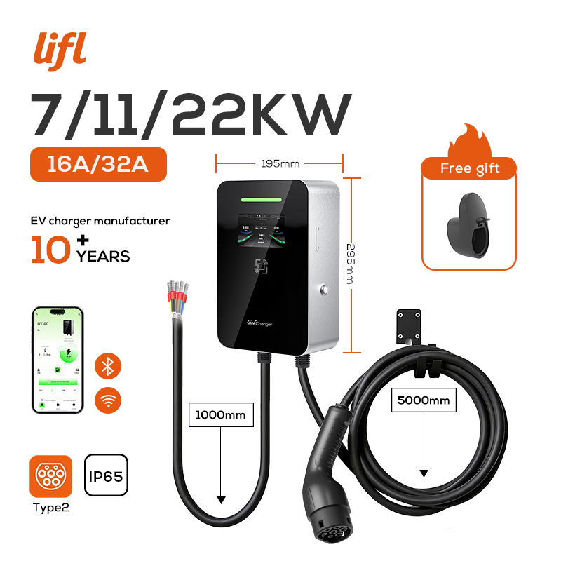 Ev Charger Type 2 22Kw 32A 3 Phase - Lifl 7KW 11KW 22KW 3相ウォールボックスEVSEスマートEV充電器 タイプ2ソケット