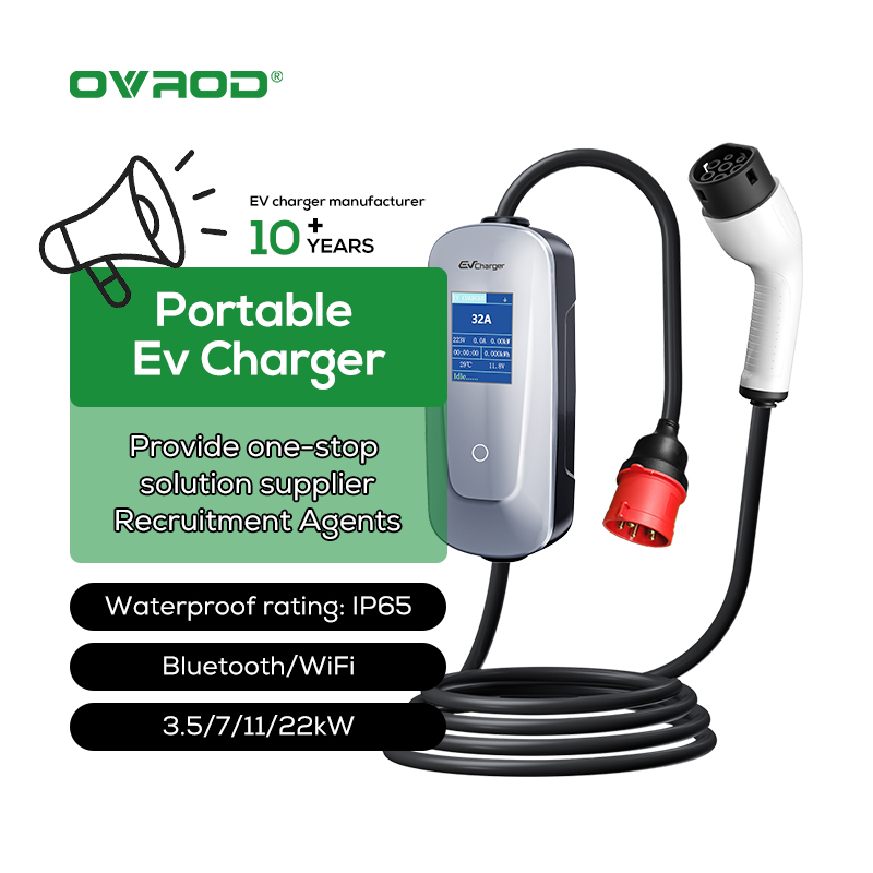 オヴロッド電気自動車16Aモード2 EVSE充電ボックス レ - Type 2 Portable Ev Charger 11Kw Cee のレビューと価格